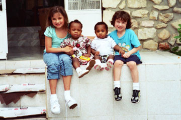 Iris, Amara, Seth and Drew in Haiti